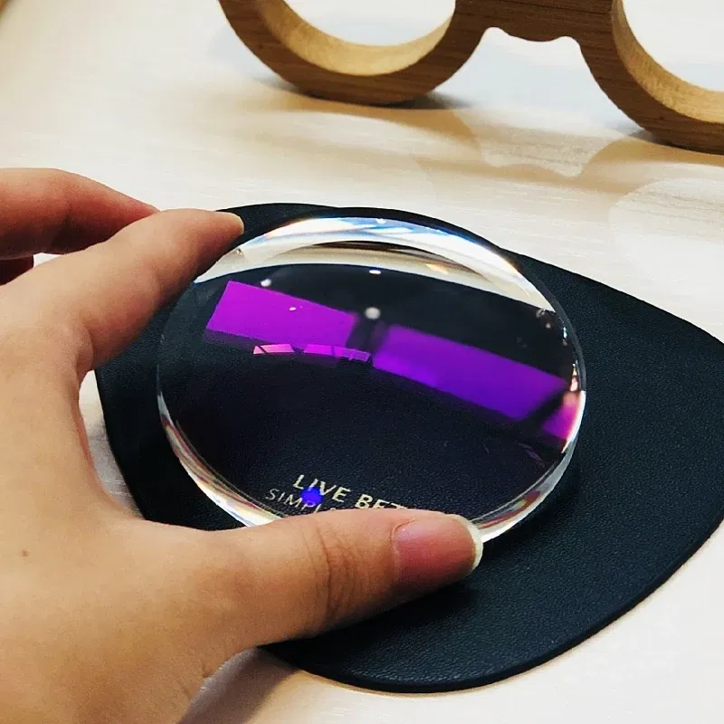 Lenses Color: Green, Lens Index: 1.61 - MOMOJA 1.56/1.61/1.67/1.74 Anti-blue Light Anti-glare Anti-scratch Computer Driving Myopia Hyperopia Astigmatism Optical Lenses