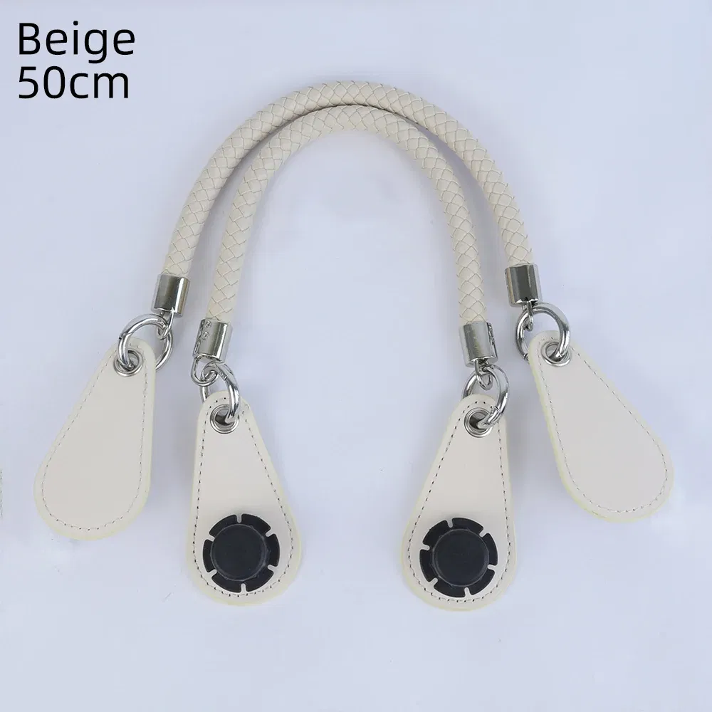 Color: Dark Khaki, Ships From: CHINA - 2025 Obag PU Woven braided leather Rope Handles strap belt for O Bag accessoires Tote Bag  Women's Bag Accessories