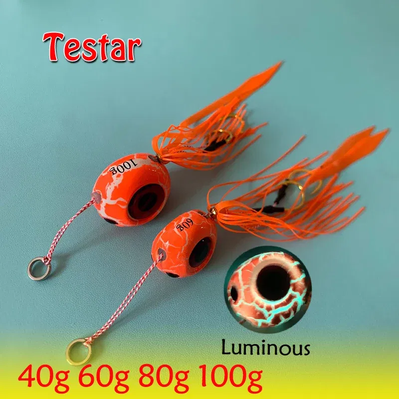 Color: Red, Size: 55mm, Ships From: CHINA - Testar Luminous Tenya 40g 60g 80g 100g Glow Kabura Sea Jig Madai Boat Fishing Lure Tai Rubbler Skirt for Slider Snapper Pesca