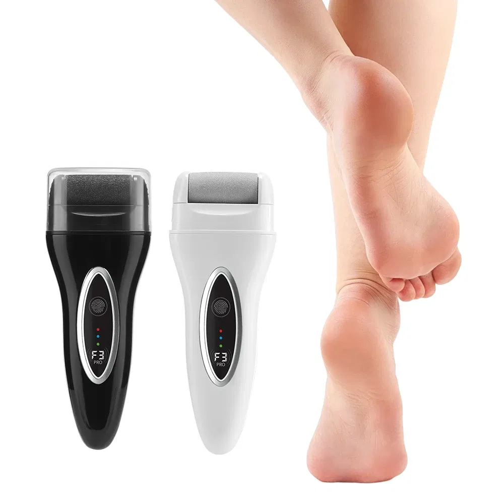 Color: Orange - Electric Foot File Pedicure Machine Callus Remover Rechargeable Foot Heel Cracked Dead Skin Scrubber Polisher Grinder Tools