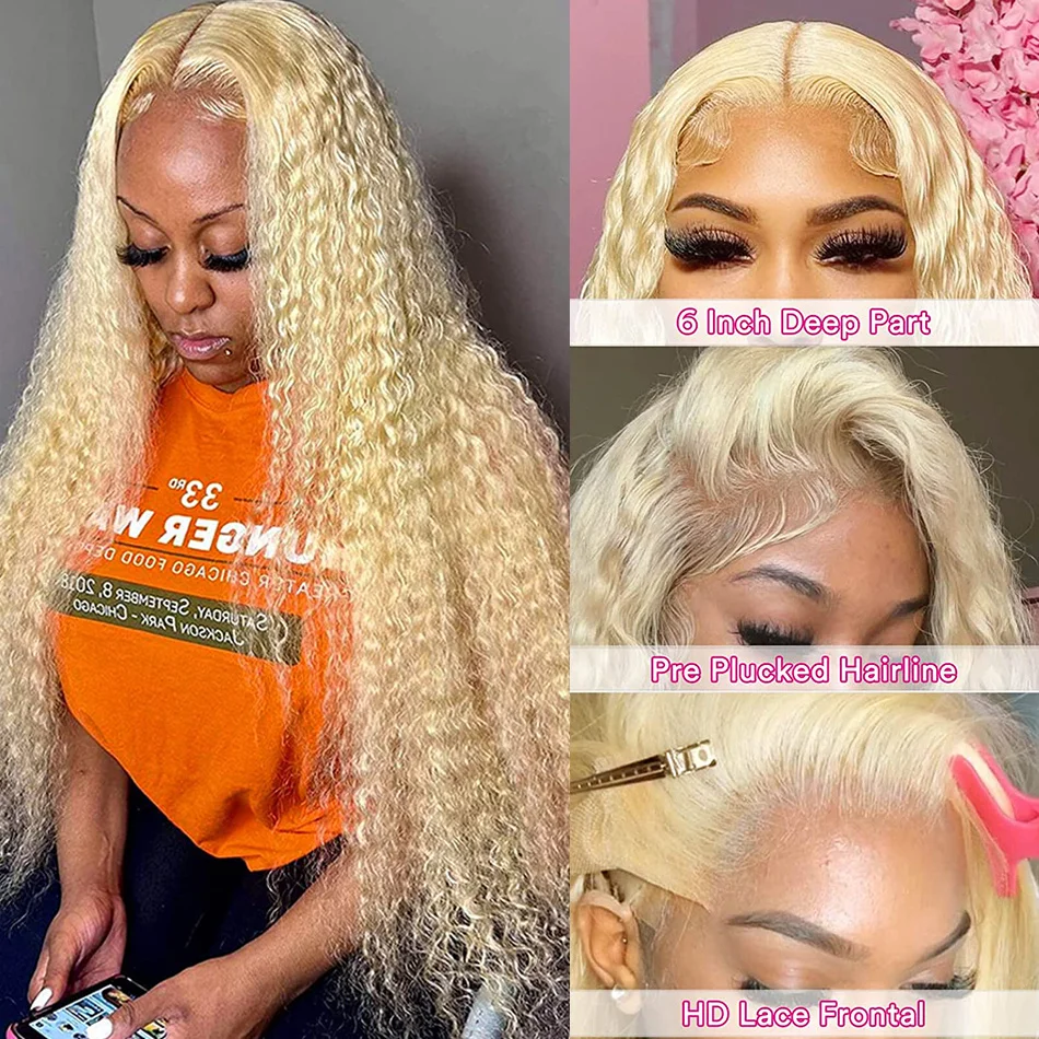 Color: 4/27HL, Stretched Length: 32inches, Density: 150%, Ships From: CHINA - 613 Hd Lace Frontal Wig 13X6 Blonde Lace Front Wig Human Hair 13X4 Curly Lace Front Human Hair Wig Hd Lace Wig 13X6 Human Hair