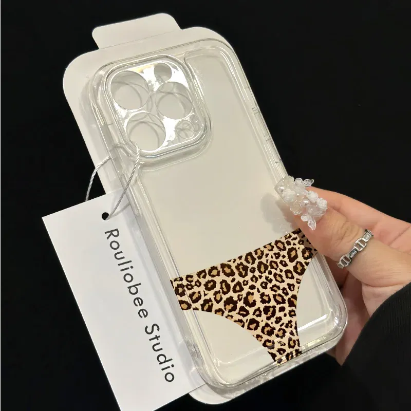 Color: Clear, Ships From: CHINA, Material: PE - for IPHONE 15 case 14 13 12 11 PROMAX 7 8 PLUS X XR XS MAX Leopard print soft silicone anti-drop and shock-proof