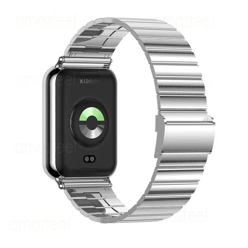 Color: Red, Size: XS - Bracelet For Xiaomi Mi Band 8 Pro Strap Xiaomi Mi Band 8 Pro Stainless Steel Bracelet Xiaomi MiBand 8 Pro Belt Watch Strap