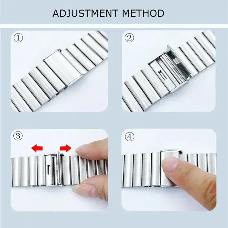 Color: Red, Size: XS - Bracelet For Xiaomi Mi Band 8 Pro Strap Xiaomi Mi Band 8 Pro Stainless Steel Bracelet Xiaomi MiBand 8 Pro Belt Watch Strap