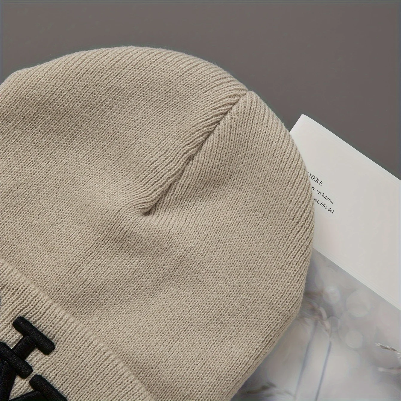 Color: Chrome Silver - 1/2/3pcs Unisex Winter Beanie Hats, Solid Color Knitted Warm Outdoor Caps with Embroidered NY Logo, Hand Washable, Black