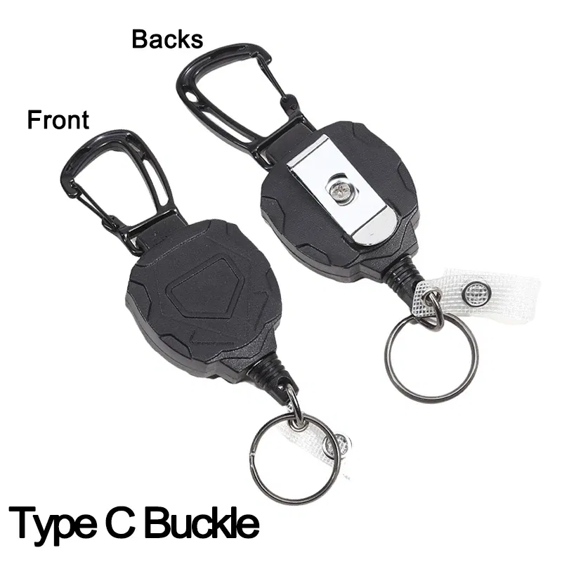 Color: black - ID Card Holder Bus Card Cover Case Badge Reel Clip Badge Clip Heavy Duty Badge Clip Retractable Badge Holder ID Badge Holder