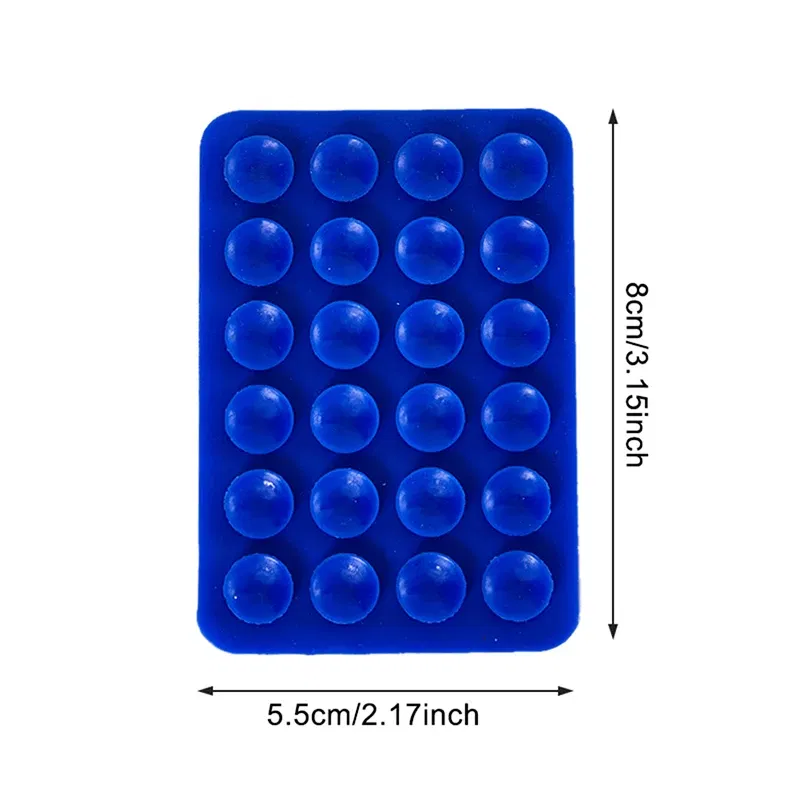 Color: Black - Double Side Silicone Suction Pad For Mobile Phone Fixture Suction Cup Backed Adhesive Silicone Rubber Sucker Pad For Fixed Pad