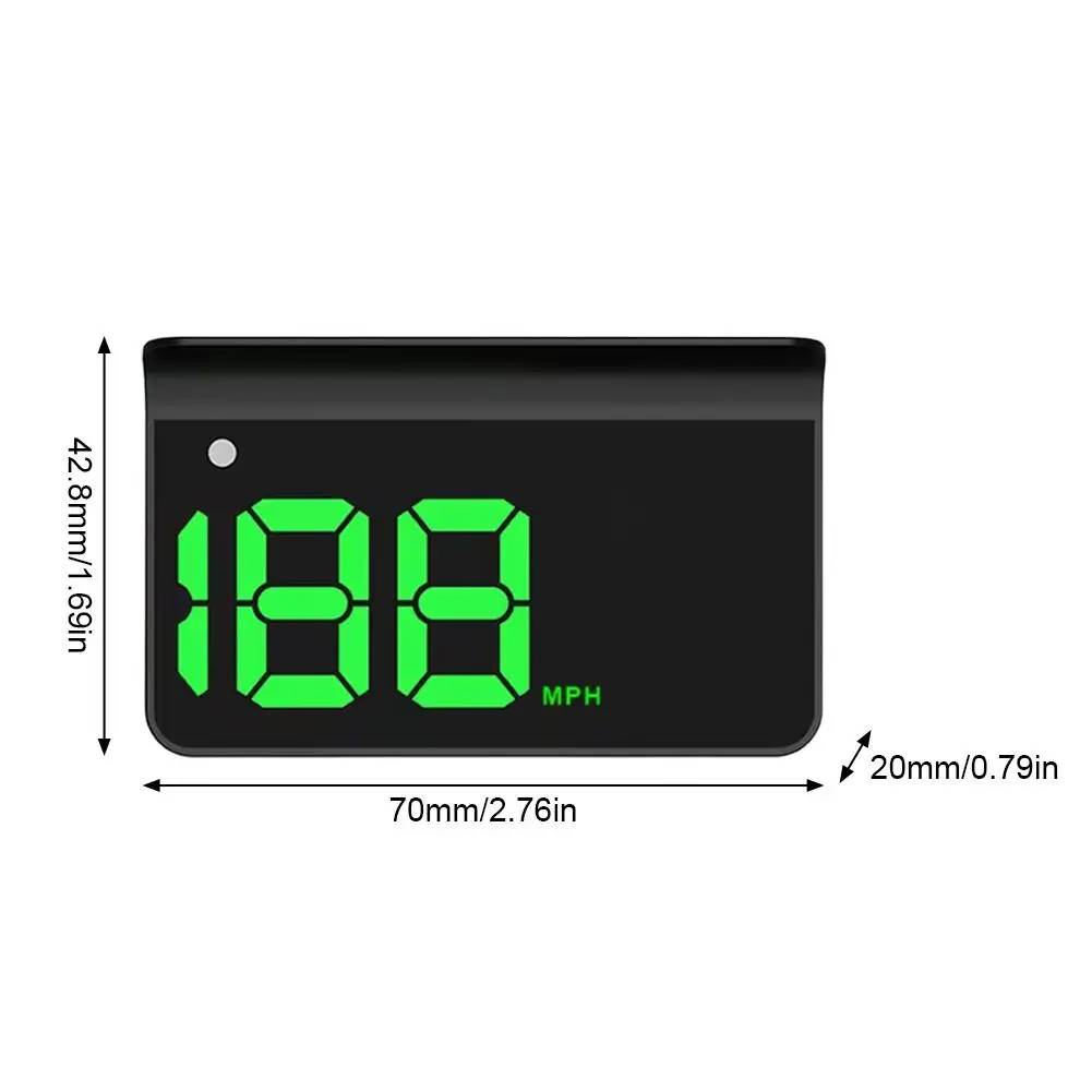 Color Name: WHITE - USB Powered Car Mounted HUD Head Up Display GPS Speed Display KMH/MPH Extra Large Font HD Experience