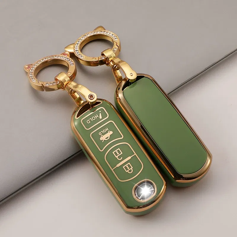 Color Name: Army Green - TPU Car Remote Key Case Cover for Mazda 2 3 6 Atenza Axela Demio CX-5 CX5 CX-3 CX7 CX-9 2015 2016 2017 2018 2019 Accessories