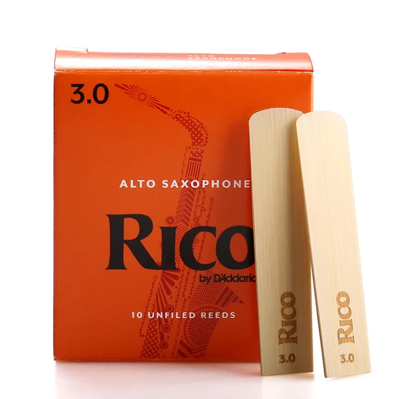 Color: light yellow - USA RICO Orange Box Reeds Eb Alto Bb Soprano Tenor Barione Saxphone Bass Clarinet Classic