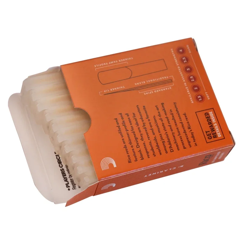 Color: light yellow - USA RICO Orange Box Reeds Eb Alto Bb Soprano Tenor Barione Saxphone Bass Clarinet Classic