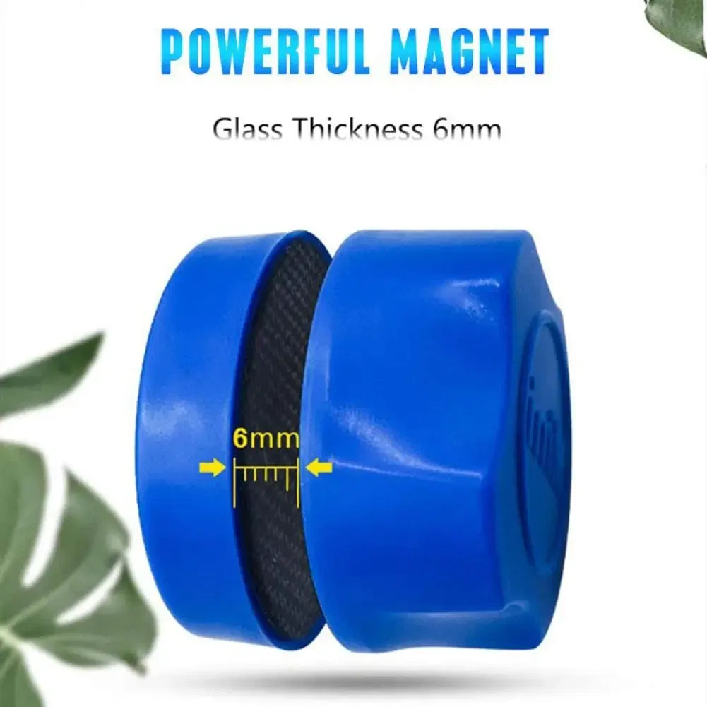 Color: Green - Aquarium Cleaning Magnet Fish Tank Clean Glass Scrubber Tool Double-Sided Algae Moss Removal Suspension Scraper