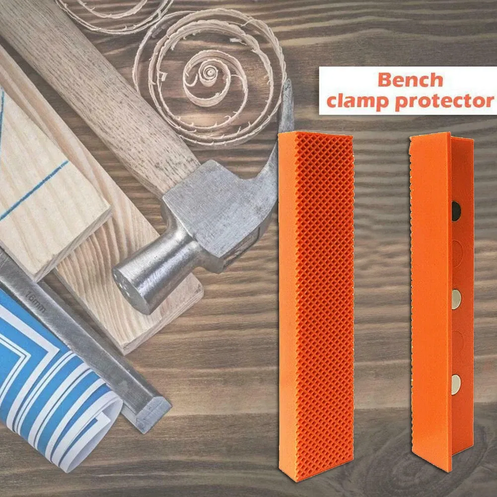 Color: black - 2pcs 4/5/6 Inch Magnetic Soft Pad Jaw Rubber For Metal Vise Bench Machine Tools For Metal Vise Bench Machine Tools