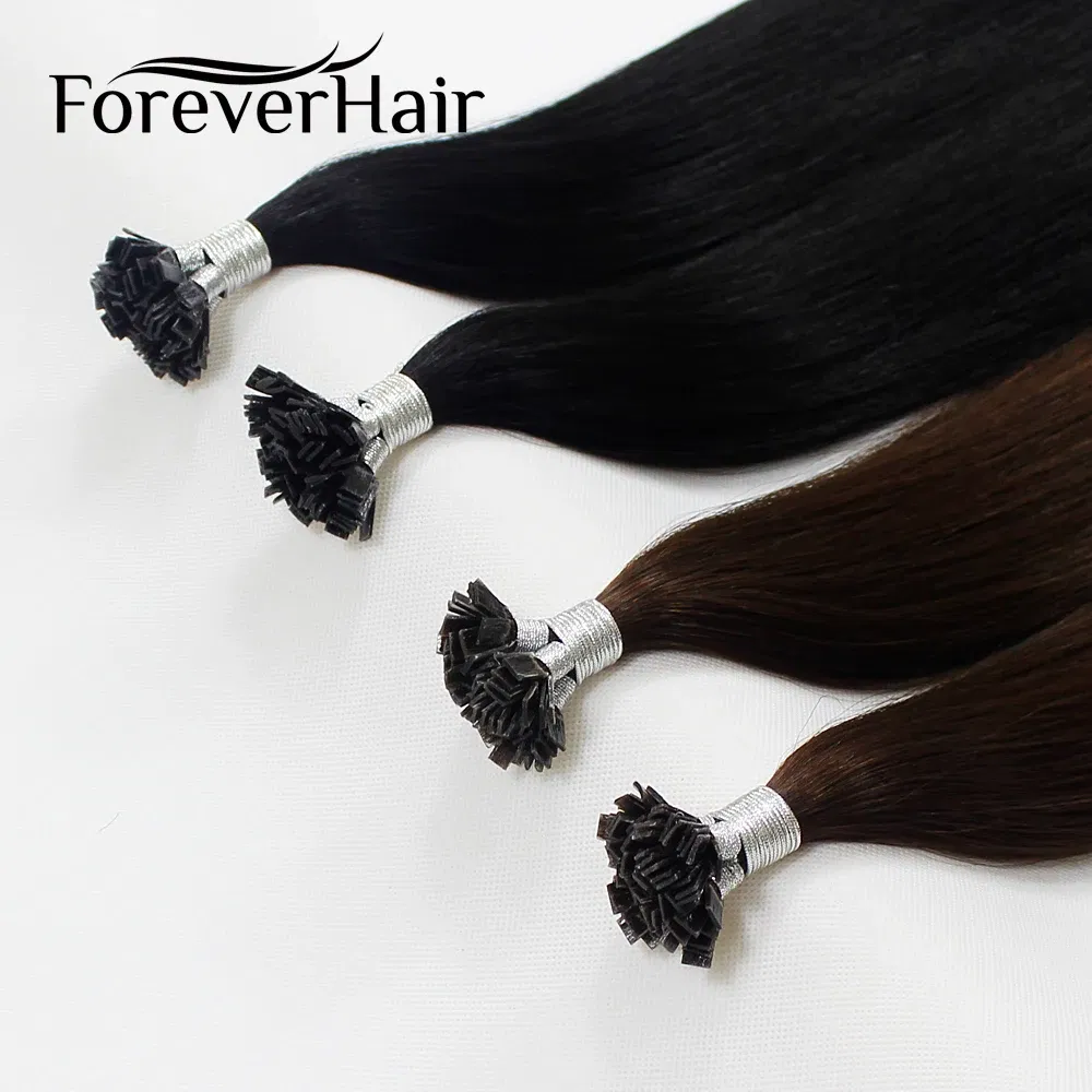 Color: #M6/8, Longest Hair Proportion: 35%-45%, Items per Package: 50 Strands, Life Span: 12 months With Proper Care, Stretched Length: 20inches - FOREVER HAIR 0.8g/s 16" 18" 20" 100% Remy Human Pre Bonded Flat Tip Hair Extension Straight Capsules Keratin