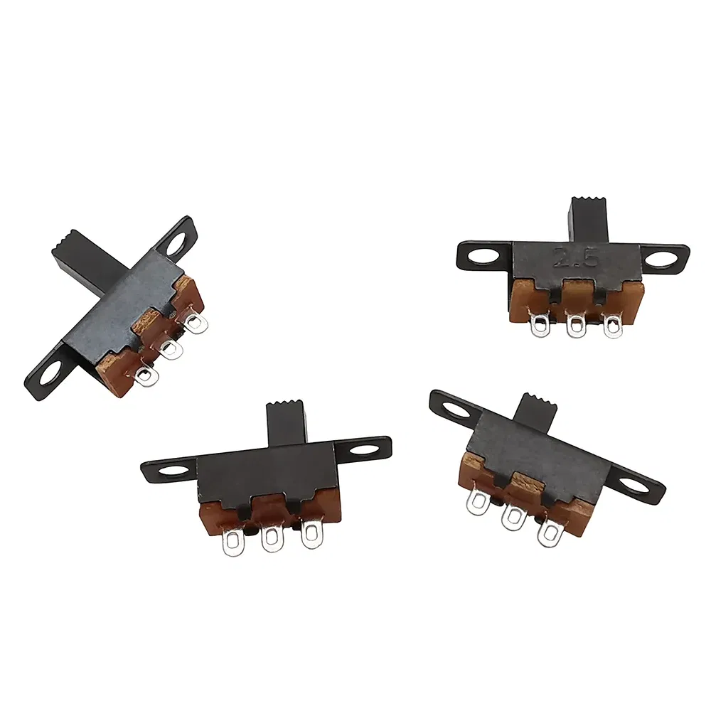 Color: Beige - 10Pcs SS12F15 Toggle Switch 3 Pin 1P2T SPDT Slide Switch 50V 0.5A Handle High 3mm 4mm 5mm 6mm