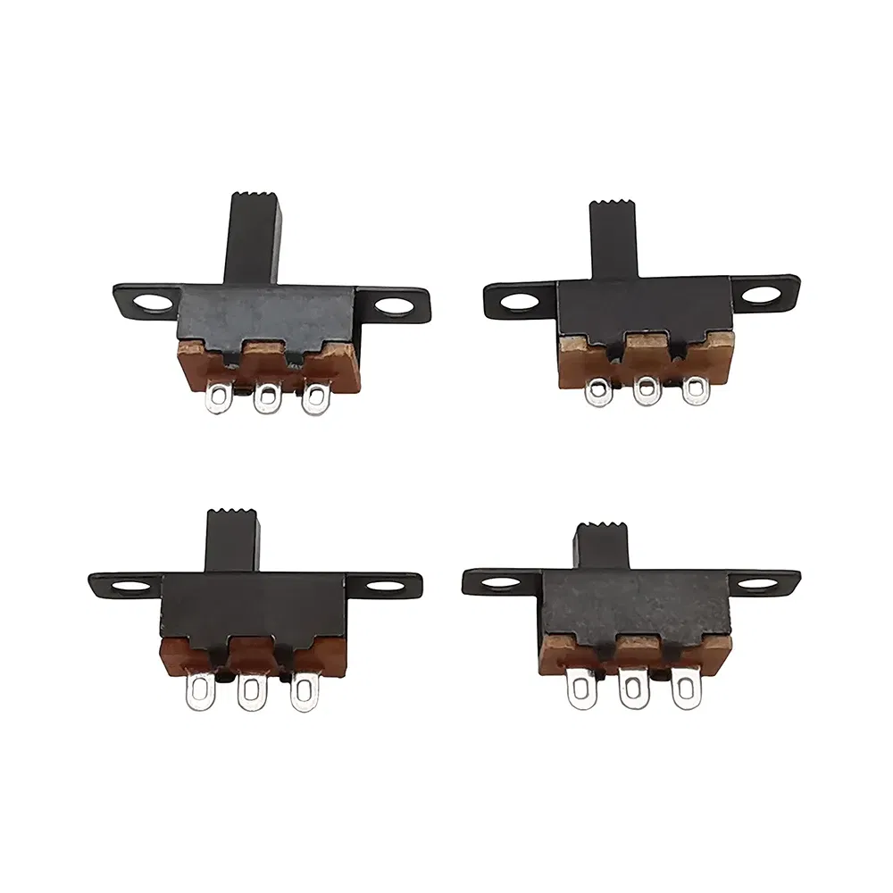 Color: Beige - 10Pcs SS12F15 Toggle Switch 3 Pin 1P2T SPDT Slide Switch 50V 0.5A Handle High 3mm 4mm 5mm 6mm