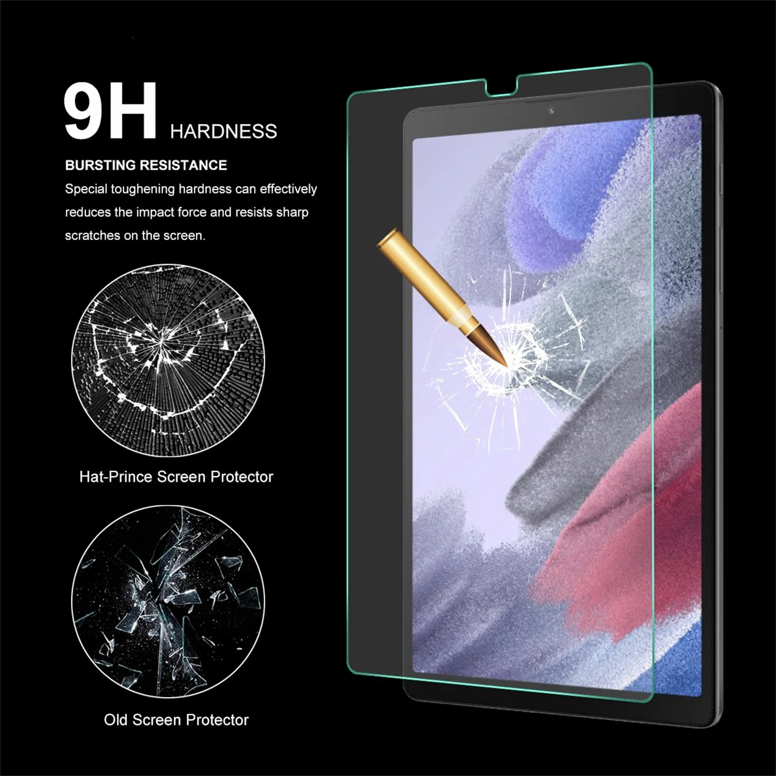 Color: army green - 2PCS Screen Protector Tempered Glass For Samsung Galaxy Tab A7 T220 T500 A8 X200 A9 S6 S7 T870 S8 X700 S9 Lite FE Plus Gen Film