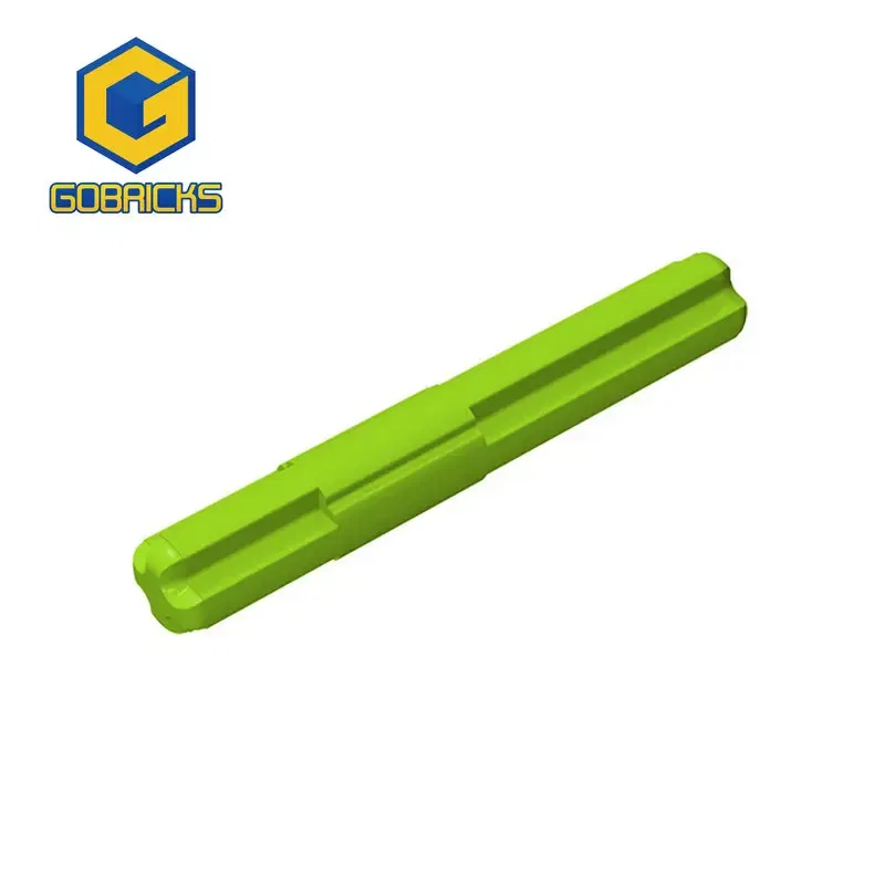 Color: light green - Gobricks 10PCS Bricks Plate 2 x 4 Technical, Axle 4 with Center Stop compatible with 99008 toys Assembles Building Blocks