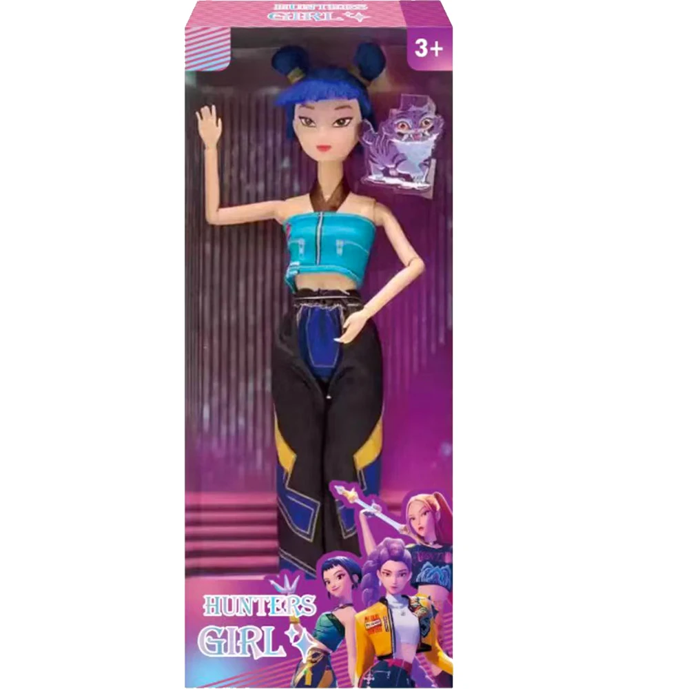 Color: PURPLE - 2026 HOT NEW Anime KPop Demon Hunters Doll Vinyl Toy Rumi Mira zoi Character vinyl mask figurine Birthday Gift Fan Club Gifts