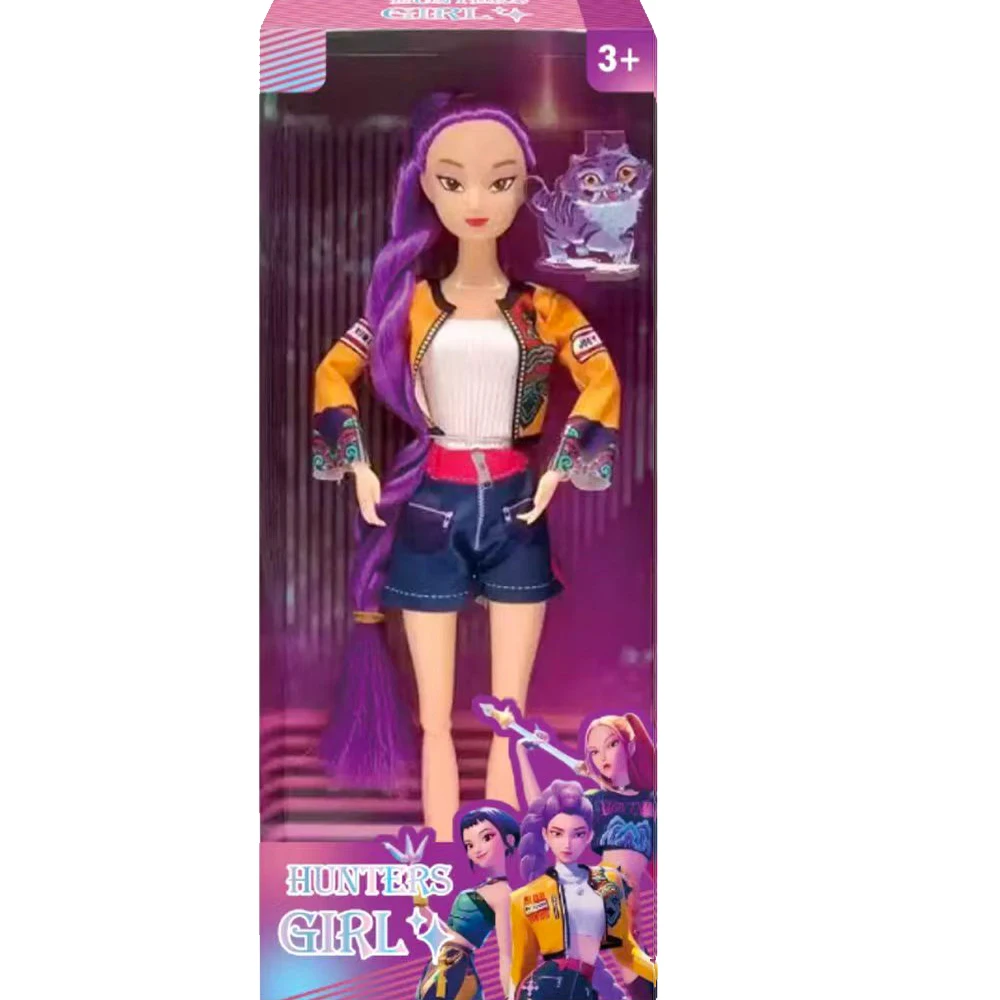 Color: PURPLE - 2026 HOT NEW Anime KPop Demon Hunters Doll Vinyl Toy Rumi Mira zoi Character vinyl mask figurine Birthday Gift Fan Club Gifts