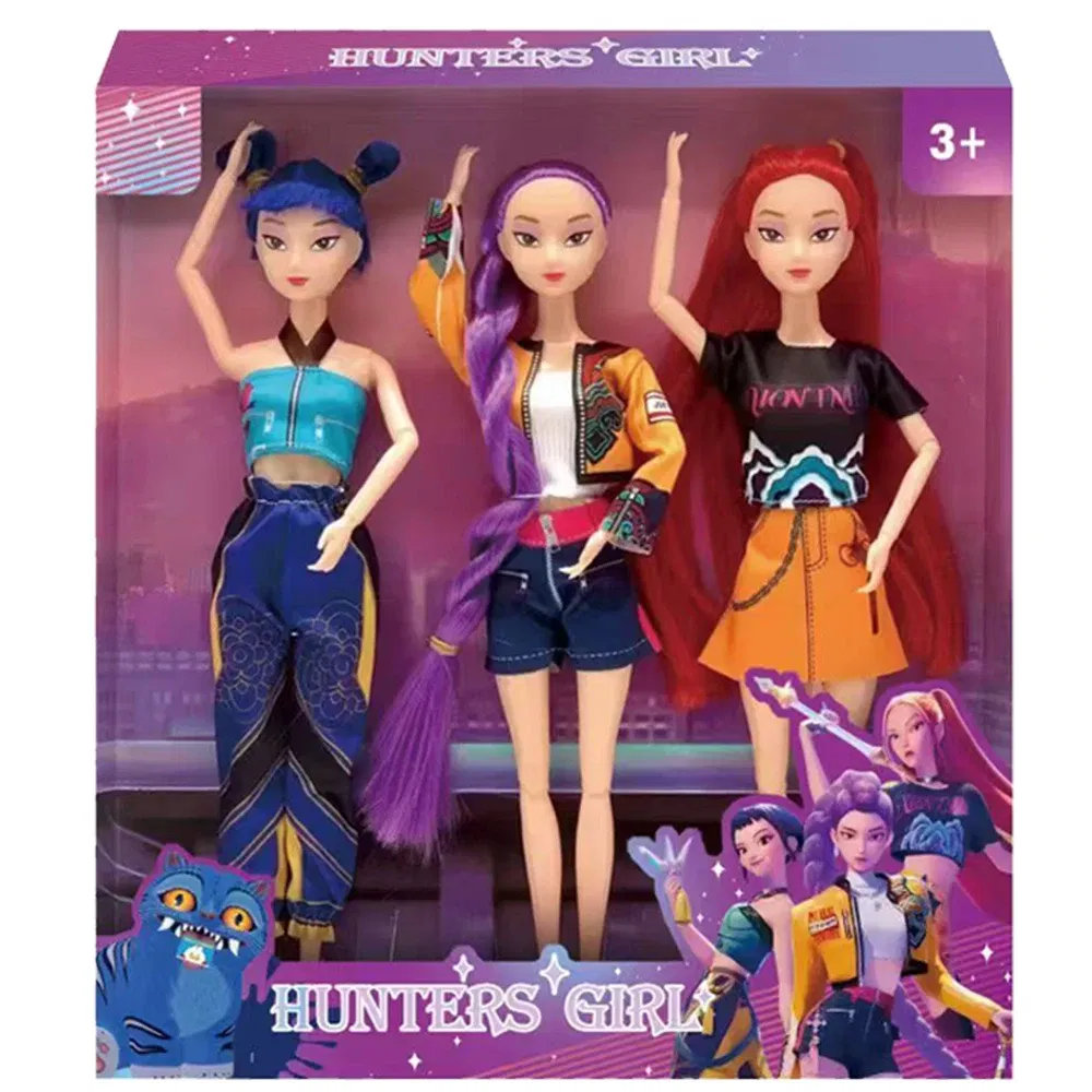 Color: PURPLE - 2026 HOT NEW Anime KPop Demon Hunters Doll Vinyl Toy Rumi Mira zoi Character vinyl mask figurine Birthday Gift Fan Club Gifts