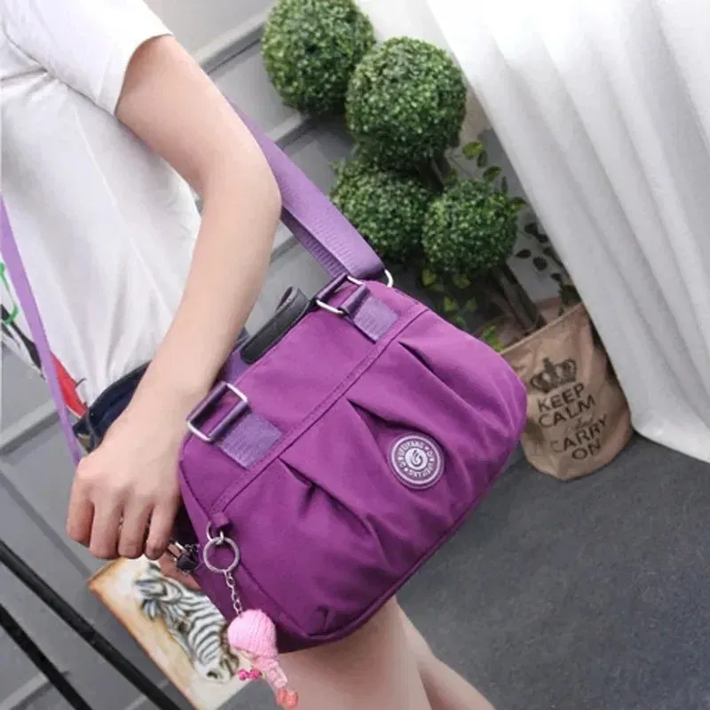 Color: MULTI - Crossbody Bags for Women Simple Canvas Square waterproof Bag Designer Luxury Women's Bag 2024 Fashion Female Handbags for Women