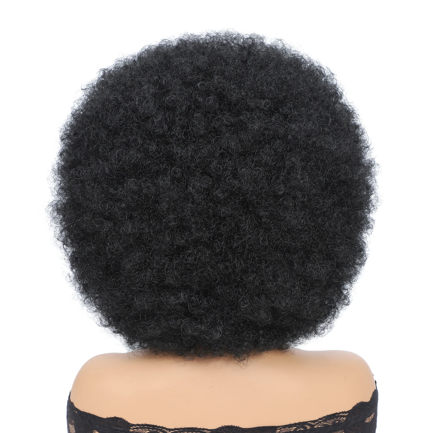 Color: #1 - Afro Wigs for Black Women 14 Inch 70s Afro Kinky Curly Bouncy Fluffy Puff Synthetic Wig Ideal for Cosplay Daily & Party