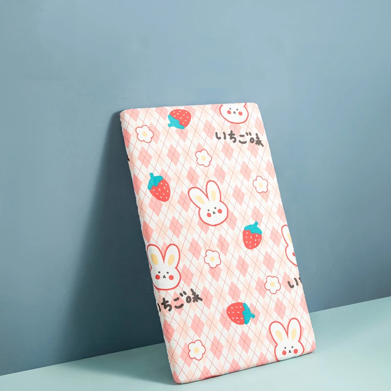 Color: Yellow - 130cm * 70cm Cotton Crib Top Baby Bed Cover Child Infant Newborn Mattress Cover Twill Cotton Bedding