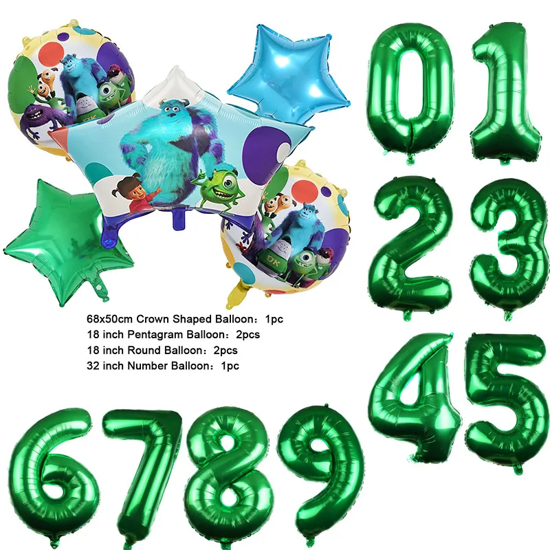 Color: Clear, Capacity: 450 ml - Monsters University Monsters, Inc. Theme Birthday Party Decoration Metallic Gem Shaped Balloon Crown Shaped Balloon Baby Shower