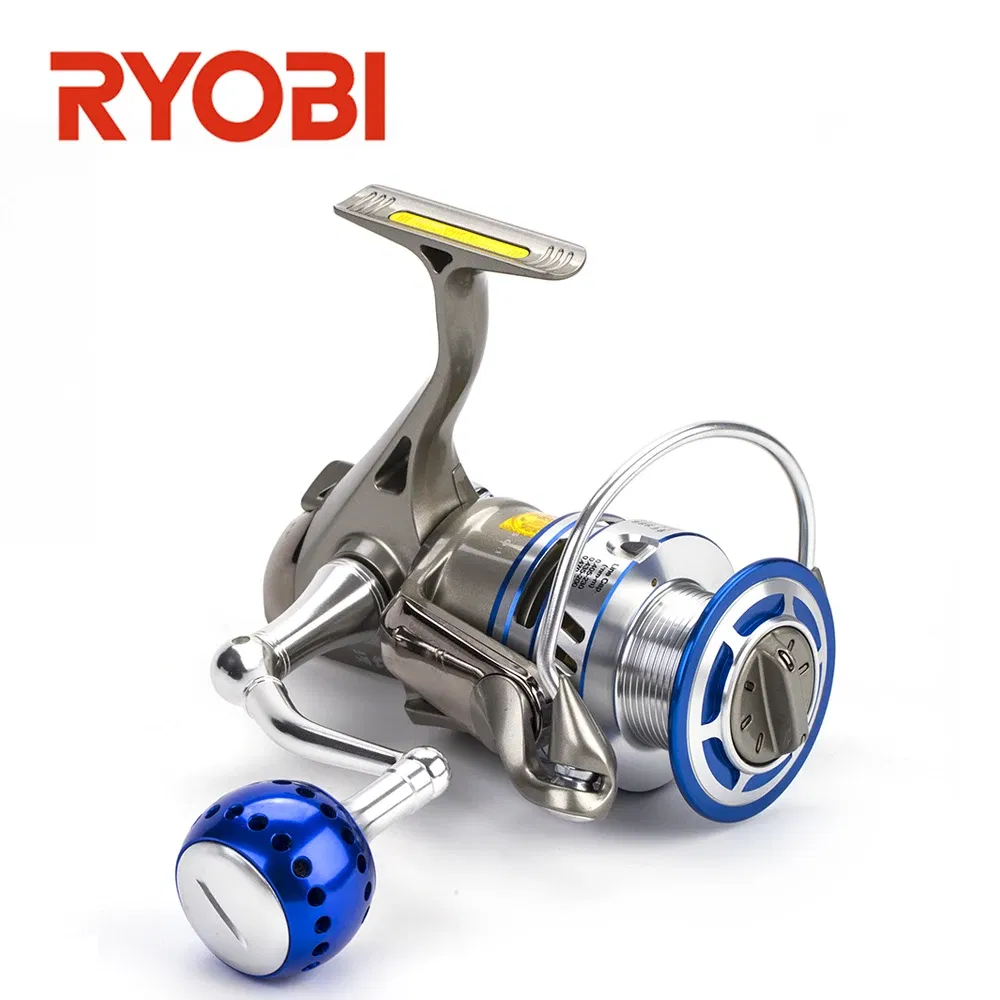 Color: Light Grey, Ships From: CHINA, Bearing Quantity: 7, Spool Capacity: 8000 Series - RYOBI FISHING KING ?… ?…? ?…? Reels Spinning Wheel 6+1BB Gear Ratio 5.0:1/5.1:1  Drag 2.5-10kg  Fishing Coil