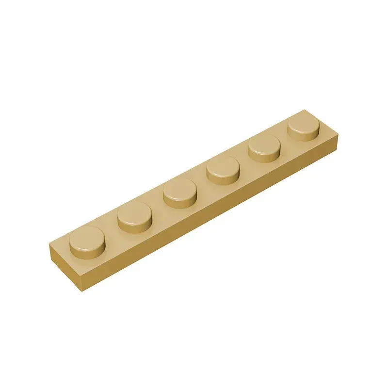 Color: Blue - Gobricks GDS-505 Plate 1 x 6 compatible with lego 3666 pieces of children's DIY building block Particles Plate DIY