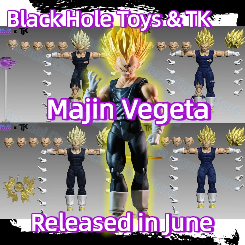 Color: COLOR - In Stock Black Hole Toys & TK Dragon Ball Z SHF Super Saiyan SSJ Majin Vegeta Battle Damage Vegeta Anime Action Figures