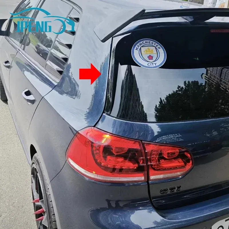 Color: army green, Ships From: CHINA - For VW Golf 6 MK6 GTI R GTD Standard 2008-2013 Glossy Black Rear Window Side Trunk Spoiler Canard Canards Splitter Accessories