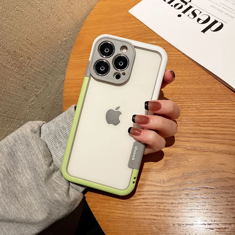 Color: Brown, Ships From: CHINA, Material: Vinyl - Better Heat Dissipation Dual Color Bumper Border Soft Phone Case For iPhone 17 16 15 14 13 12 11 Pro Max 7 8 Plus XS XR