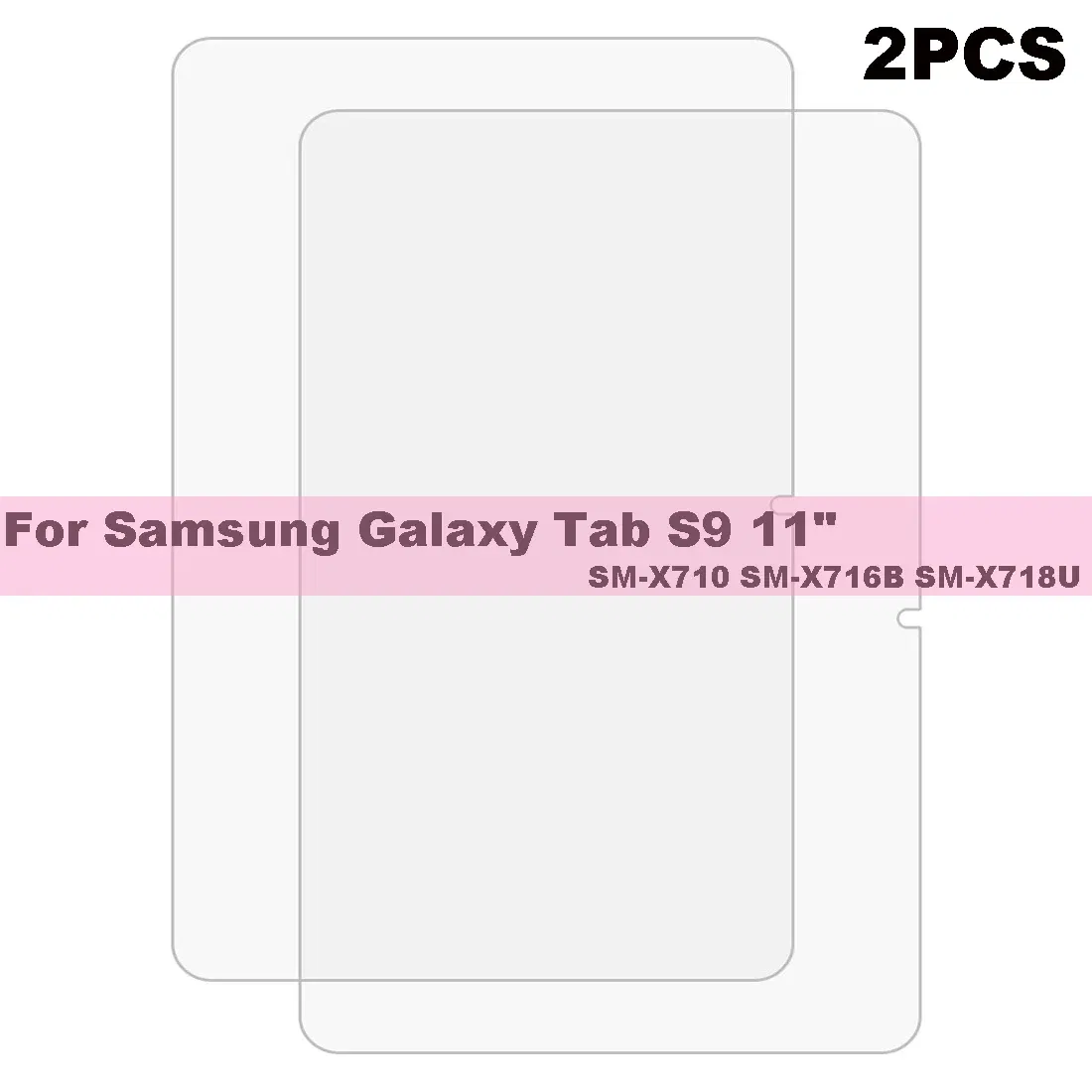 Color: Transparent - 2PCS Screen Protector Tempered Glass For Samsung Galaxy Tab A7 T220 T500 A8 X200 A9 S6 S7 T870 S8 X700 S9 Lite FE Plus Gen Film