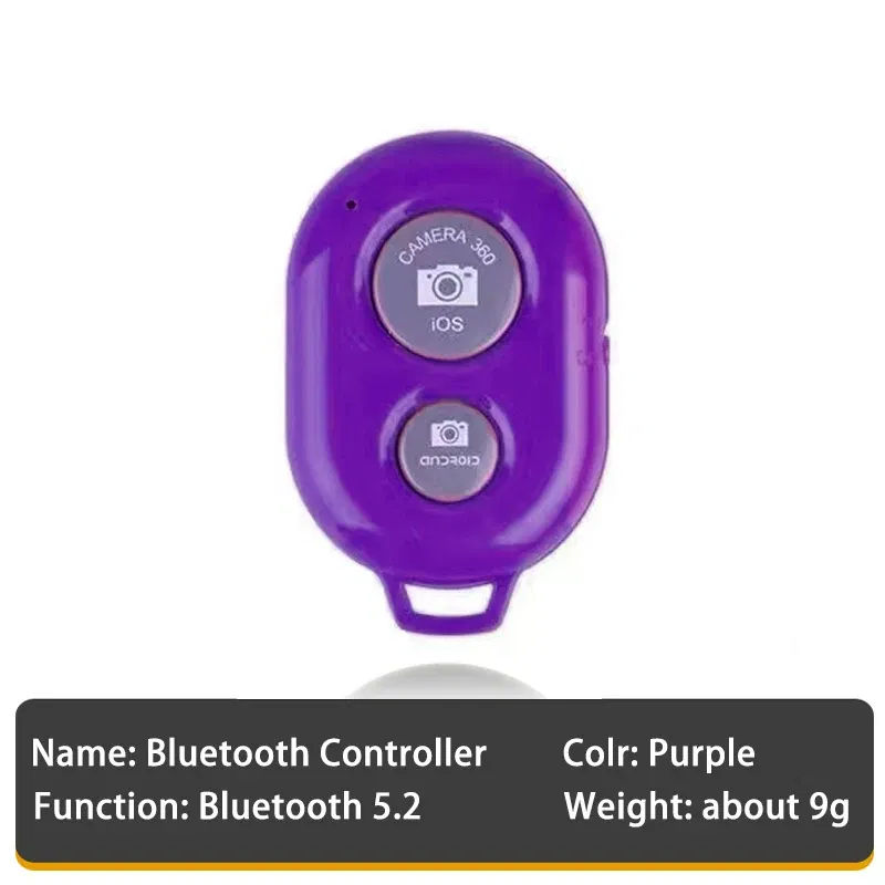 Color: Orange - Smartphone Bluetooth Shutter Release Wireless Remote Control Mobile Phone for iPhone 15 14 Huawei Samsung Xiaomi HTC Vivo Selfie