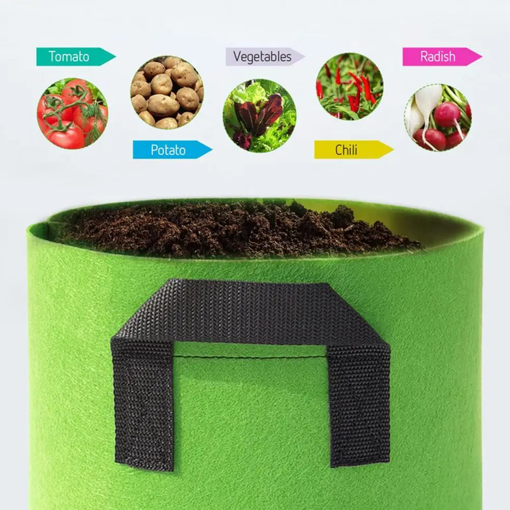 Color: Yellow, Ships From: CHINA - Vegetable Planting Bag Excellent Drainage Planting Grow Bag Eco-friendly Gallon Vegetable Plant Grow Pouch Wide Application