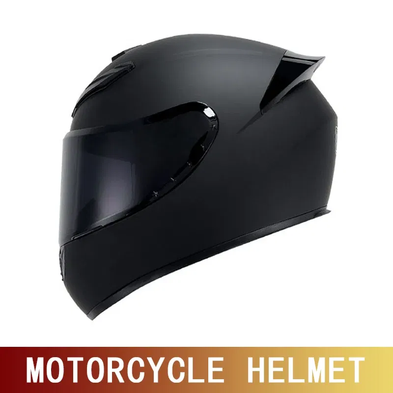 Color: Silver, Size: S - Motorcycle helmet motorcycle full helmet racing kart winter anti-fog retro personality helmet