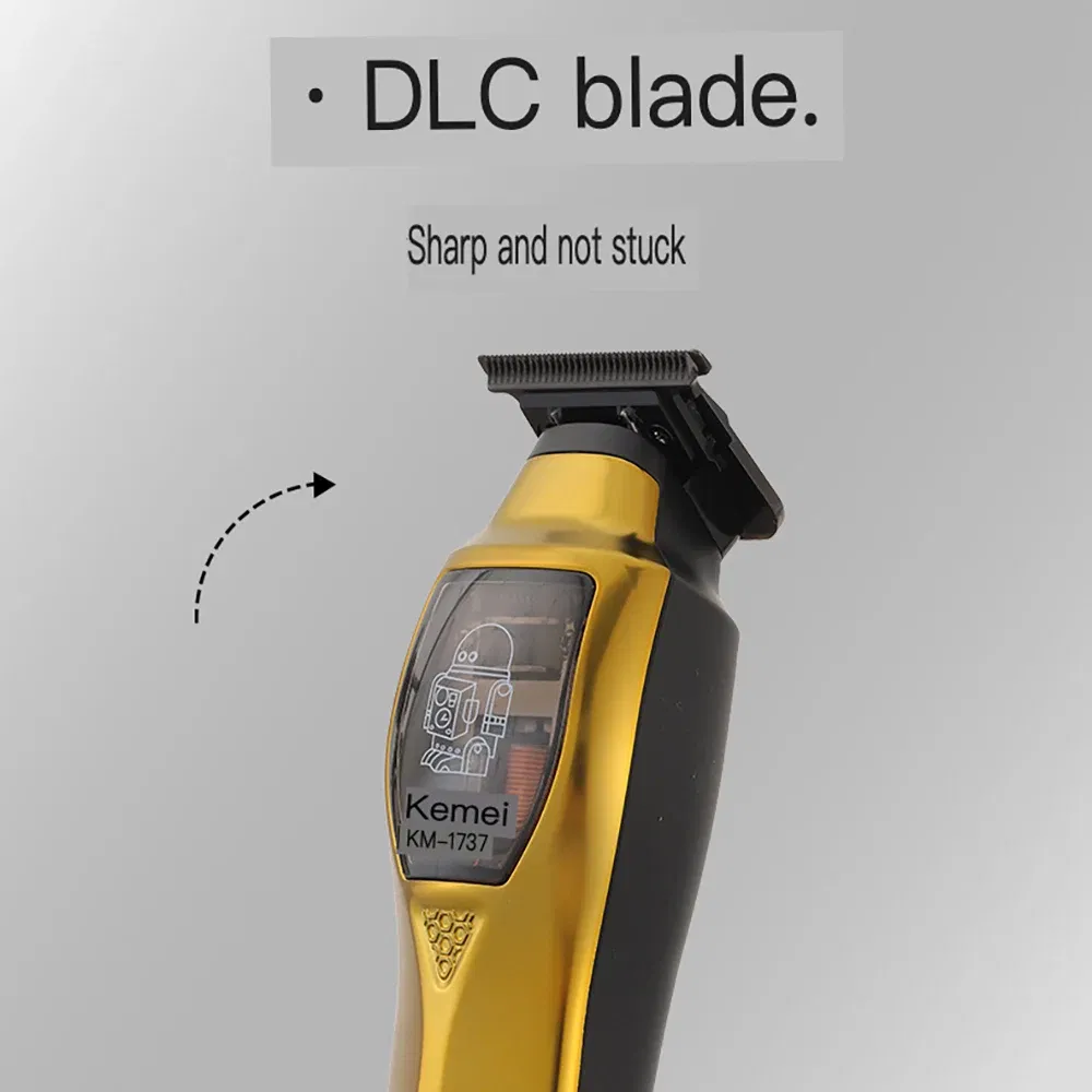 Color: Silver - Kemei Electric Hair Clippers and Hair Trimmer Kit Men Professional USB-C Rechargeable Cordless 0mm Finish Hair Cutting Machine