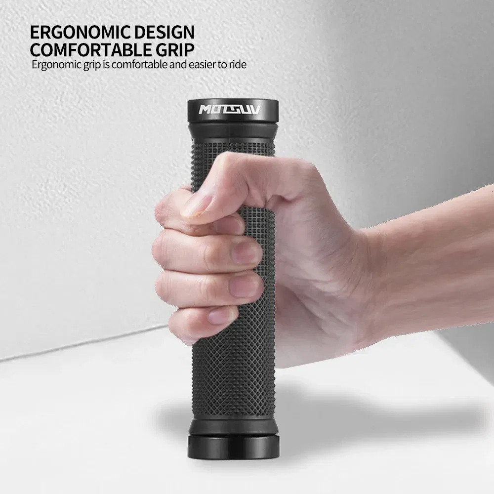 Color: PURPLE - MOTSUV Bicycle Grips MTB Cycling Alluminium Alloy Lockable Handle Grip Anti Slip Grips for MTB Bike Handlebar Bicycle Parts