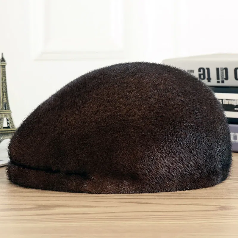 Color: Red, Hat Size: XS?€old?‰ - Real Mink Fur Hat Women'S Winter Fashion Beret Hat Warm Mink Fur Knight Beret Hat Luxury Keep Warm Russian Lady Caps