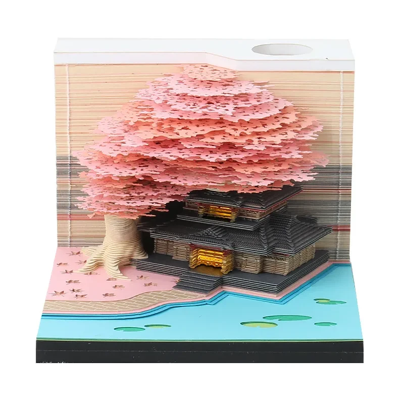 3D Sakura Tree House Memo Pad