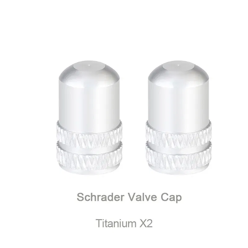 Color: Beige - 2pc Bicycle Valve Cap Aluminum Alloy Presta/Schrader Road Mountain Bike Tire Valve Cap Dust Protection Cover Bicycle Accessories