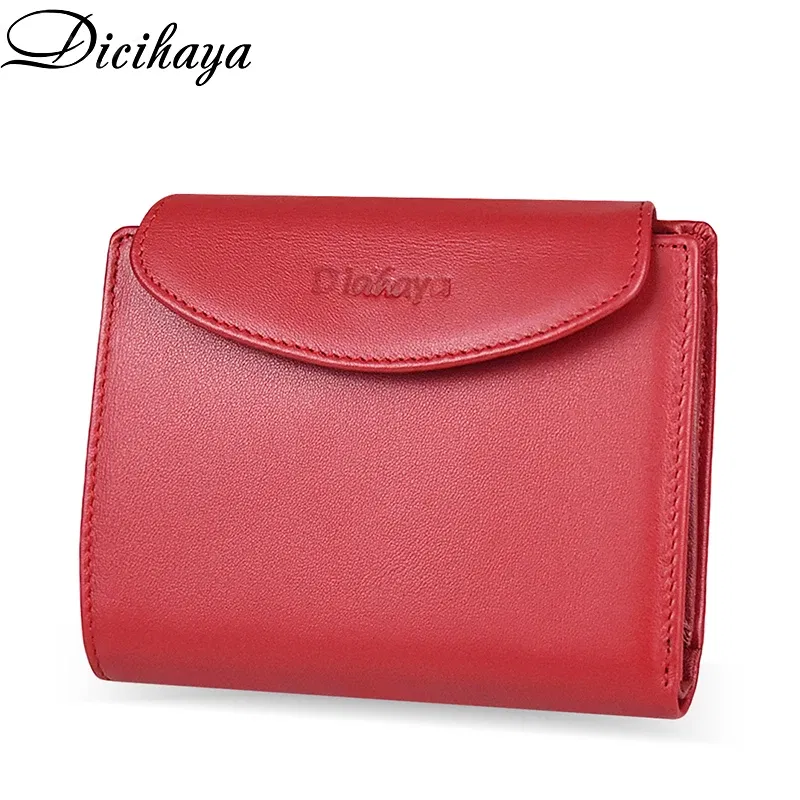 Color: Gold - Genuine Leather Women Wallet Coin Purse For Girls Female Small Portomonee Lady Purse Money Bag Card Holder for Women Mini Clutch