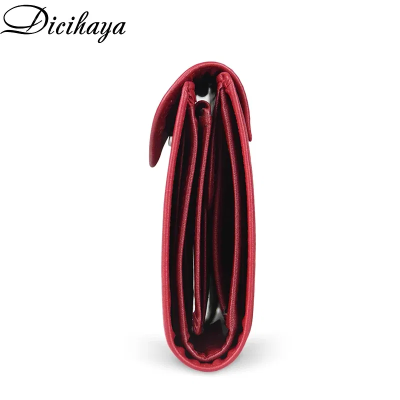 Color: Gold - Genuine Leather Women Wallet Coin Purse For Girls Female Small Portomonee Lady Purse Money Bag Card Holder for Women Mini Clutch