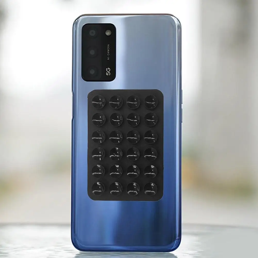 Color: Orange, Ships From: CHINA - Multifunctional Mobile Phone Silicone Suction Cup 24 Square Mobile Phone Single-Sided Case Anti-Slip Holder Mount Suction