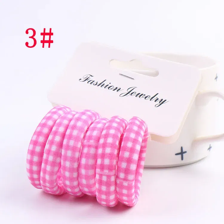 Color: green, Ships From: CHINA - 6PCS/Sett Cute Girls Elastic Hair Bands Scrunchies Ponytail Holder Rubber Bands Hair Ties Sweet Kids Hair Rope Hair Accessories