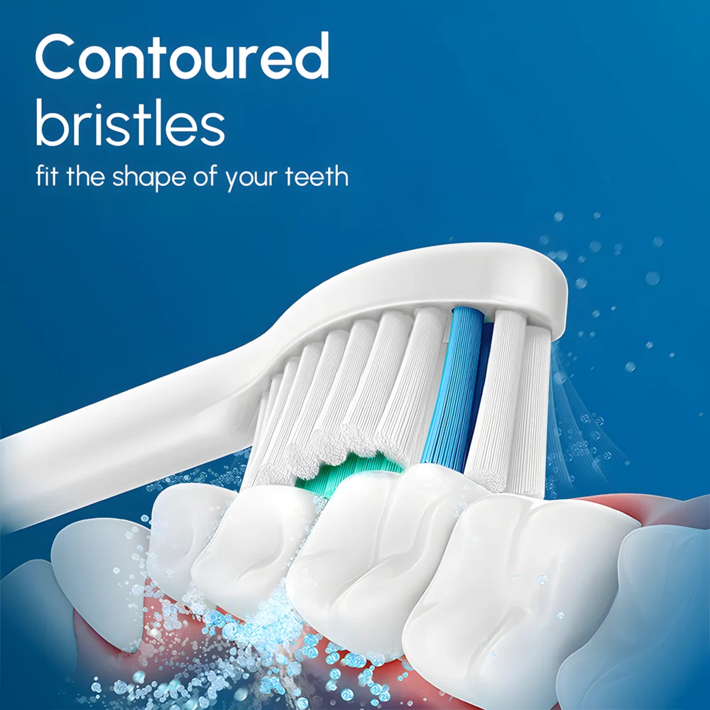 Color: Ivory - Replacement Toothbrush Heads Compatible with Philips Sonicare Electric Toothbrush Brush Head 1100 2100 4100 5100 5300 6100 7500
