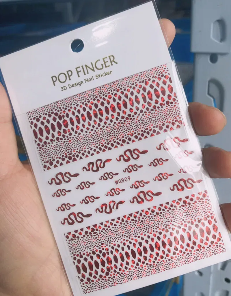 Color: Grad Pink - 1PCS New English Alphabet Nail Stickers Multi-Color Laser Reflective Nail Slider Art Cool Text Nail Kit