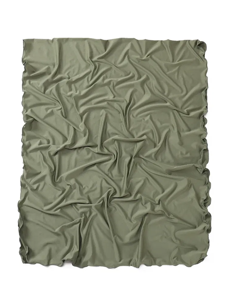 Color: LIGHT GINGER - Luxury Wavy Edge Jersey Hijab for Women Solid Color Milk Silk Scarf Headscarf Autumn Shawl Stretchy Chiffon Scarf Ramanda